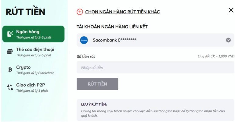 Những lưu ý khi rút tiền MIN88 để bảo đảm an toàn