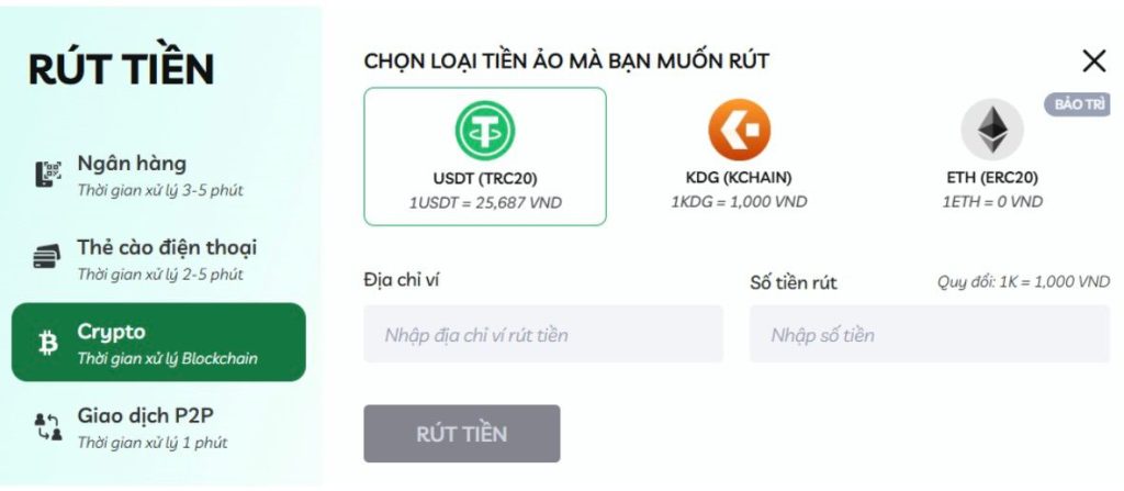 Ưu điểm trong dịch vụ rút tiền MIN88